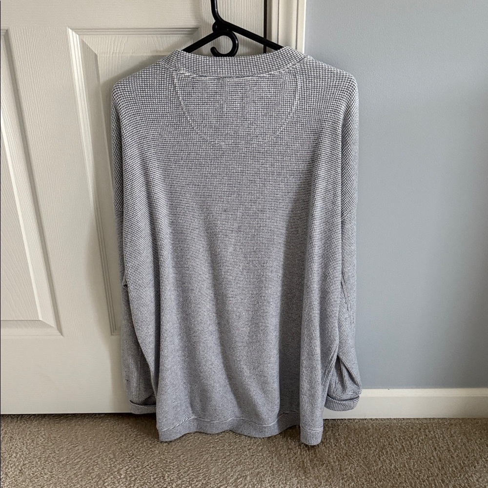 Aerie getaway waffle gray womens sweatshirt - Picture 2 of 4